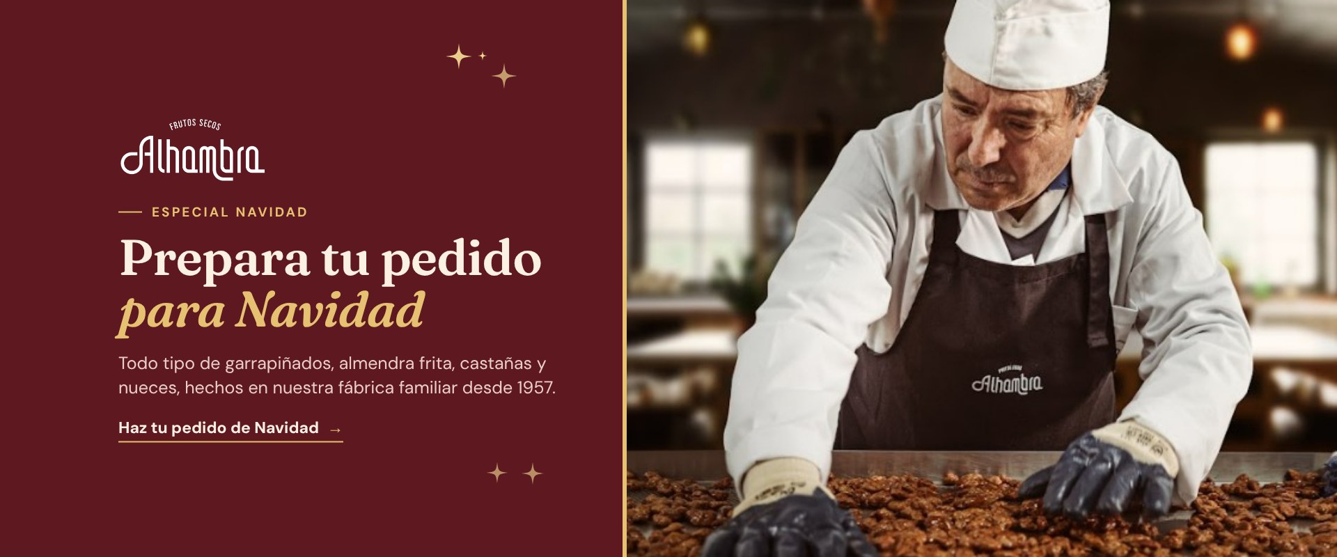 Especial Navidad: prepara tu pedido de garrapiñados, almendra frita, castañas y nueces